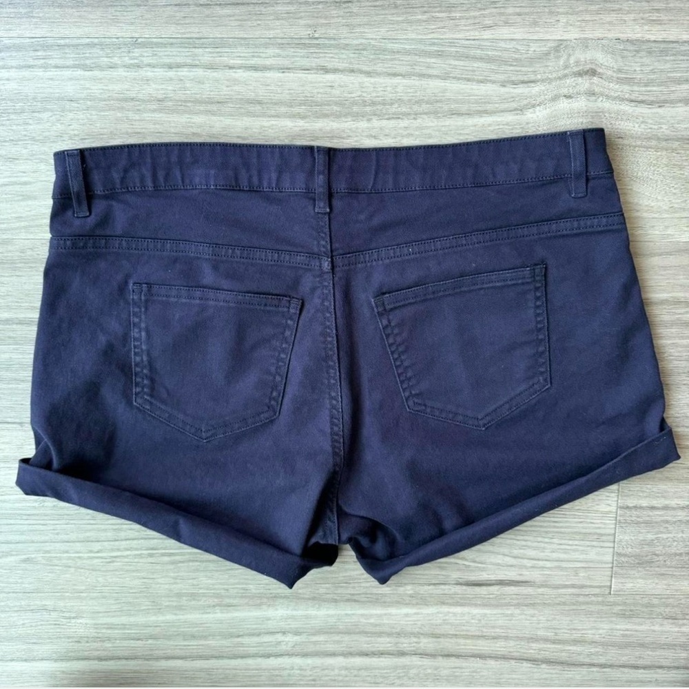 H&M Navy Blue Cotton Shorts Size 10 - Picture 3 of 5